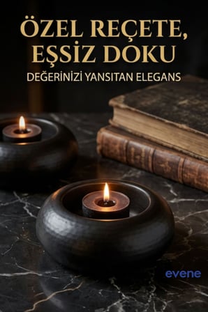 Mumluk Şamdan Ince Mum Uyumlu Altın Renk Model 66