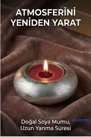 Mumluk Şamdan Ince Mum Uyumlu Altın Renk Model 66