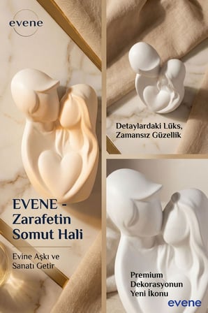 Dekoratif Obje Biblo Ev Dekorasyon Heykel Salon Masa Üstü Süs Eşyası Beyaz Renk Model 18