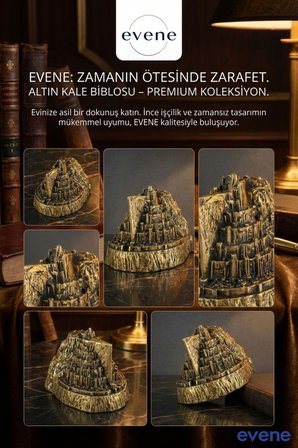 Dekoratif Obje Biblo Ev Dekorasyon Heykel Salon Masa Üstü Süs Eşyası Altın Renk Model 40