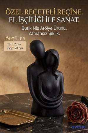 Dekoratif Obje Biblo Ev Dekorasyon Heykel Salon Masa Üstü Süs Eşyası Altın Renk Model 41