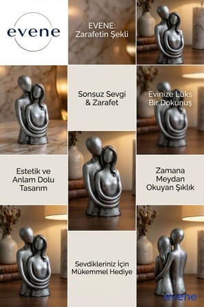 Dekoratif Obje Biblo Ev Dekorasyon Heykel Salon Masa Üstü Süs Eşyası Altın Renk Model 41