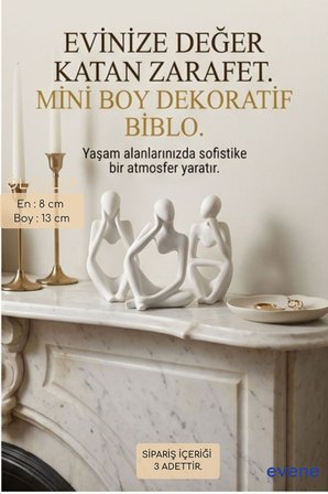 Dekoratif Obje Biblo Ev Dekorasyon Heykel Salon Masaüstü Biblo Heykel Seti Altın Model 69