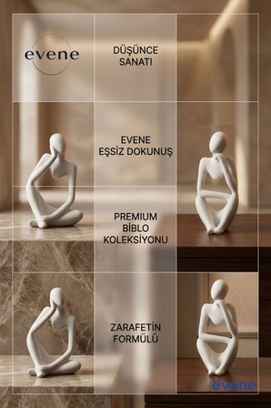 Dekoratif Obje Biblo Ev Dekorasyon Heykel Salon Masaüstü Biblo Heykel Seti Altın Model 69