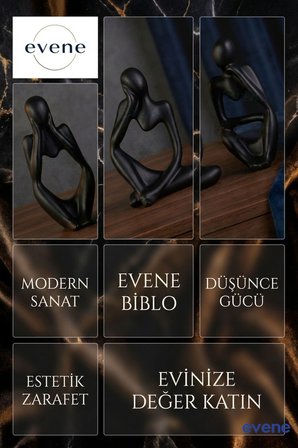 Dekoratif Obje Biblo Ev Dekorasyon Heykel Salon Masaüstü Biblo Heykel Seti Altın Model 69