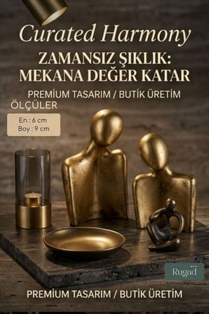 Biblo Heykel Insan Silüeti Büyük Boy Heykel Seti Beyaz Renk Model 8
