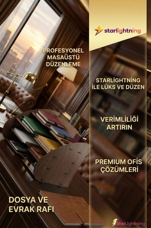 Masa Düzenleyici Organizer Evrak Rafı Masaüstü Organizer Siyah Renk Model 3
