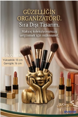 Makyaj Organizeri Makyaj Fırçalığı Makyaj Organizer Düzenleyici Beyaz Renk Model 28
