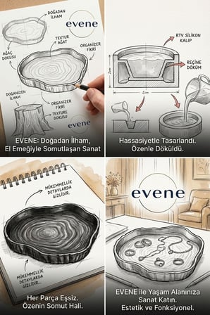 Takı Organizer Makyaj Düzenleyici Kozmetik Organizer Dekoratif Tabak Gümüş Eskitme Renk Model 1