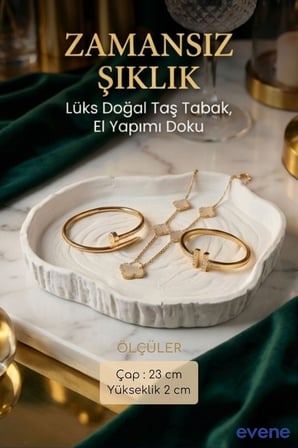 Takı Organizer Makyaj Düzenleyici Kozmetik Organizer Dekoratif Tabak Gümüş Eskitme Renk Model 1