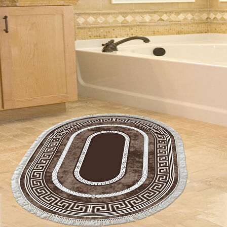 Eko Trend Djt Banyo Paspası Yıkanabilir Kaymaz Taban 651M Oval Modern