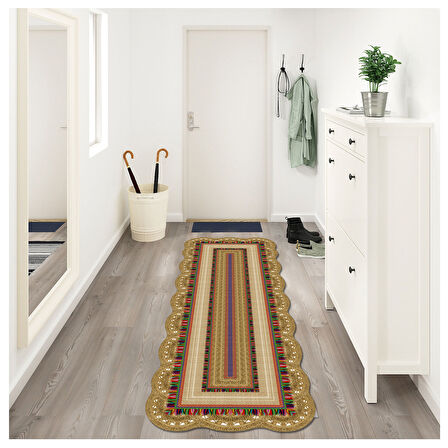 Begonya Lazer Kesim Kaymaz Taban Dijital Baskı Halı St600166Mv