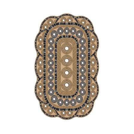 Manolya Lazer Kesim Kaymaz Taban Dijital Baskı Halı St600179Kr