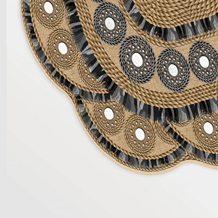 Manolya Lazer Kesim Kaymaz Taban Dijital Baskı Halı St600179Kr