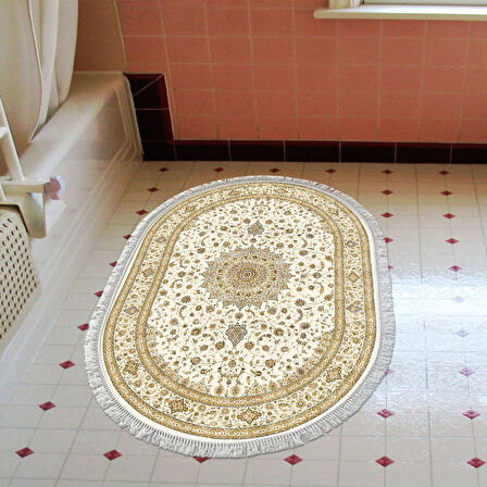 Eko Trend Djt Banyo Paspası Yıkanabilir Kaymaz Taban P1360 Oval Osmanlı