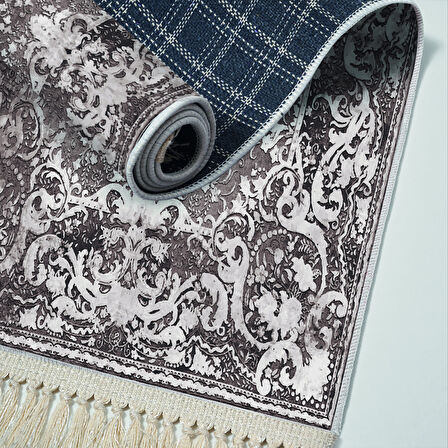 Alanur Star Kaymaz Pamuk Tabanlı Saçaklı Dijital Halı