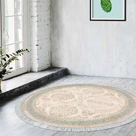 Eko Trend Djt Haı Yıkanabilir Kaymaz Taban 1376 Yuvarlak Klasik