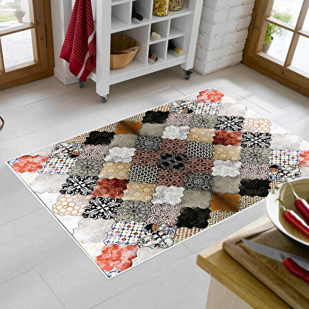 Alanur Trend Keçe Tabanlı Mutfak Halı Mu120