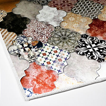 Alanur Trend Keçe Tabanlı Mutfak Halı Mu120