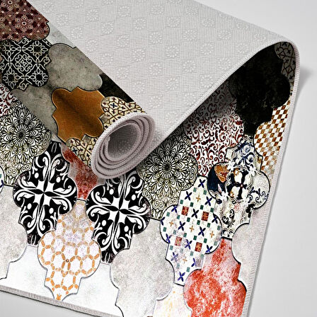 Alanur Trend Keçe Tabanlı Mutfak Halı Mu120