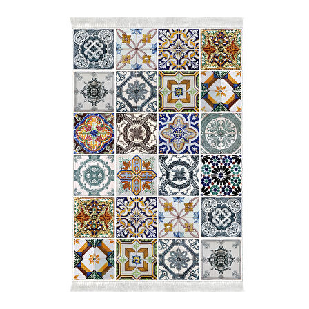 Eko Trend Djt Halı Yıkanabilir Kaymaz Taban Mu144 Patchwork