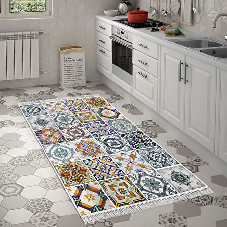 Eko Trend Djt Halı Yıkanabilir Kaymaz Taban Mu144 Patchwork