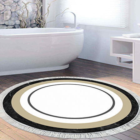 Eko Trend Djt Banyo Paspası Yıkanabilir Kaymaz Taban 673M Yuvarlak Bordürlü