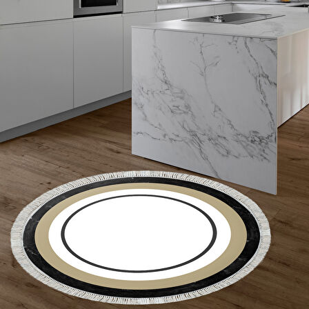Eko Trend Djt Banyo Paspası Yıkanabilir Kaymaz Taban 673M Yuvarlak Bordürlü