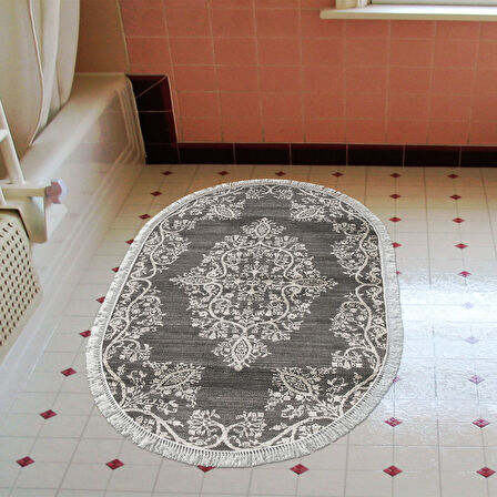Eko Trend Djt Banyo Paspası Yıkanabilir Kaymaz Taban 762 Oval Osmanlı