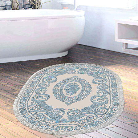Eko Trend Djt Banyo Paspası Yıkanabilir Kaymaz Taban 747 Oval Klasik