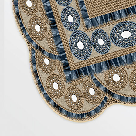 Sümbül Lazer Kesim Kaymaz Taban Dijital Baskı Halı St600175Ka