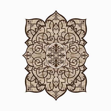 Kolyos Lazer Kesim Kaymaz Taban Dijital Baskı Halı St600153Ka