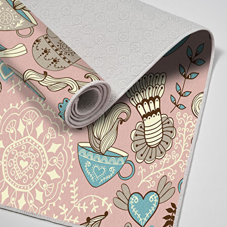 Alanur Trend Keçe Tabanlı Mutfak Halı Mu186