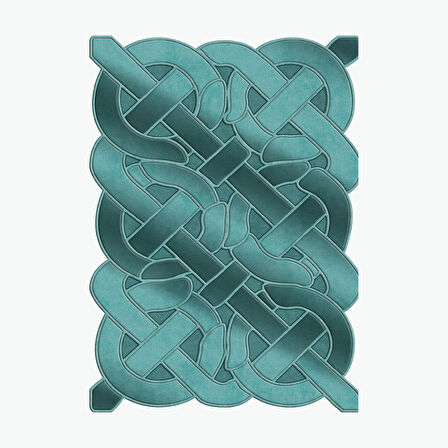 Akasya Lazer Kesim Kaymaz Taban Dijital Baskı Halı St600147Mv