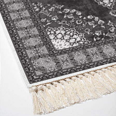 Alanur Yıldız Kaymaz Deri Tabanlı Saçaklı Dijital Halı