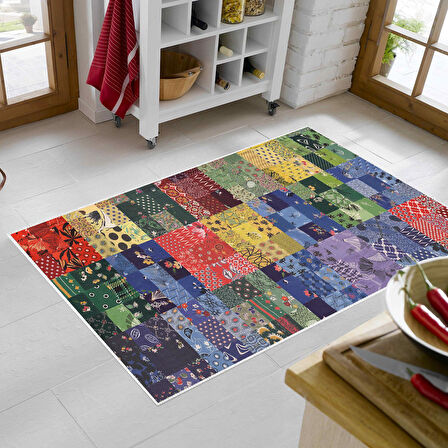 Alanur Trend Keçe Tabanlı Mutfak Halı Mu148