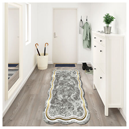 Gül Lazer Kesim Kaymaz Taban Dijital Baskı Halı St600202Gl