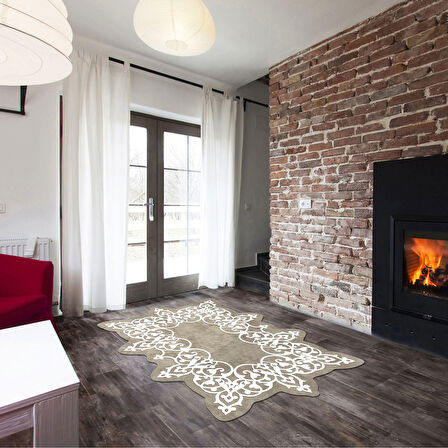 Açelya Lazer Kesim Kaymaz Taban Dijital Baskı Halı St600143Kr