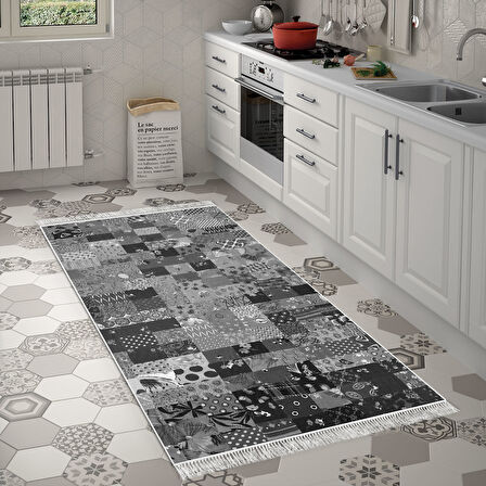 Eko Trend Djt Banyo Paspası Yıkanabilir Kaymaz Taban Mu148 Patchwork