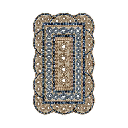 Sümbül Lazer Kesim Kaymaz Taban Dijital Baskı Halı St600175Ka