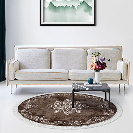 Eko Trend Djt Banyo Paspası Yıkanabilir Kaymaz Taban 616 Yuvarlak Klasik