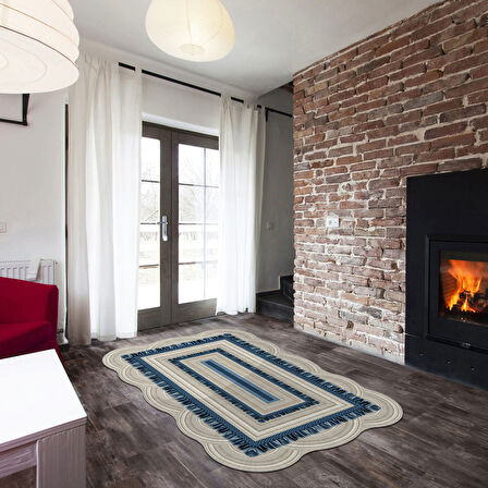 Begonya Lazer Kesim Kaymaz Taban Dijital Baskı Halı St600166Mv