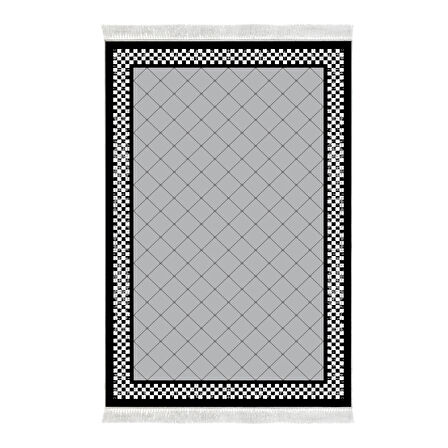 Alanur Trend Kaymaz Dod Tabanlı Saçaklı Dijital Halı