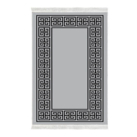 Alanur Yıldız Kaymaz Deri Tabanlı Saçaklı Dijital Halı