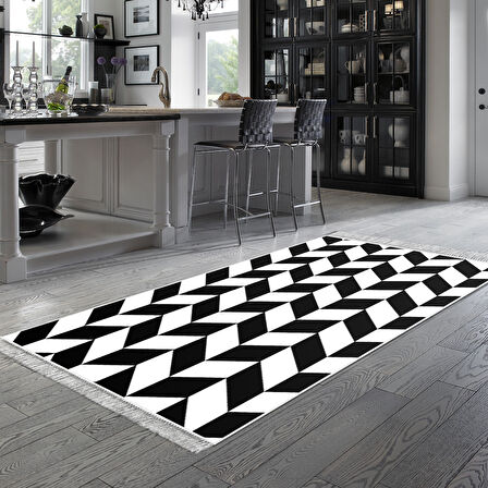 Eko Trend Djt Banyo Paspası Yıkanabilir Kaymaz Taban S5057 Geometrik