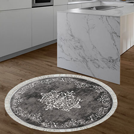 Eko Trend Djt Banyo Paspası Yıkanabilir Kaymaz Taban 616 Yuvarlak Klasik