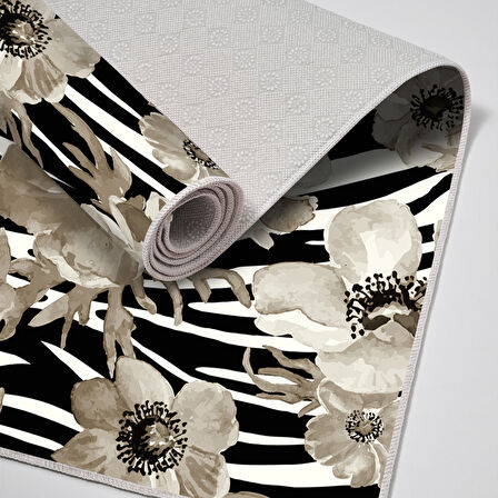 Alanur Trend Keçe Tabanlı Mutfak Halı Mu135