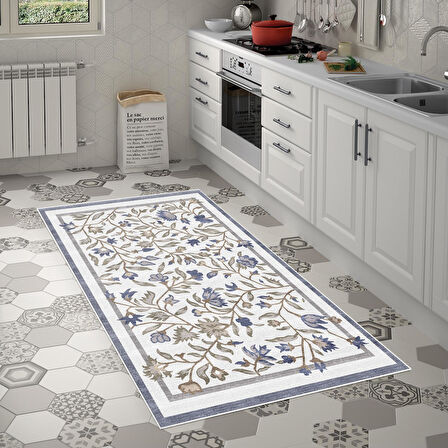 Alanur Trend Keçe Tabanlı Mutfak Halı Mu106