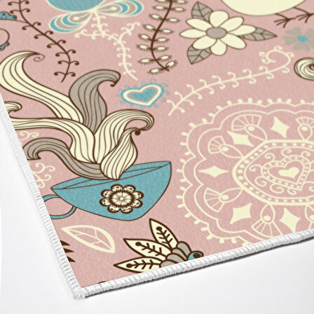 Alanur Trend Keçe Tabanlı Mutfak Halı Mu186