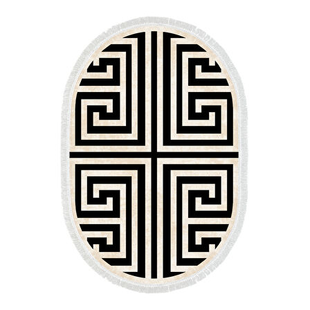 Eko Trend Djt Banyo Paspası Yıkanabilir Kaymaz Taban 658M Oval Modern